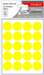 Tanex Etichete autoadezive rotunde, D25 mm, 100 buc/set, TANEX, galben (TX-OFC-132-YE)
