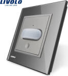 LIVOLO Intrerupator senzor de miscare PIR Livolo cu rama din sticla (vl-fcu-2ip-15)