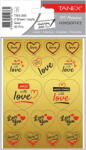 Tanex Stickere decorative, 2 file/set, TANEX Kids, inimi aurii (TX-35502)
