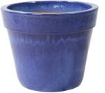 Mega Collections Glazed Basic Pot Falling kaspó 18 cm x 18 cm Kék