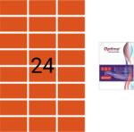 Optima Etichete Optima Etichete color autoadezive 24/A4, 70 x 37 mm, 100 coli/top, Optima - Portocaliu (OP-424070037-OR)