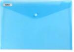 Optima - prod din plastic Mapa PP protectie documente A5 landscape, inchidere cu capsa, 10/set, Optima - albastru transparent (OP-5100180A5-22)