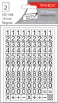 Tanex Etichete autoadezive cu cifre, 0-9, 2 folii/set, TANEX, 15mm regular (TX-STC504)