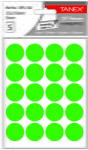 Tanex Etichete autoadezive rotunde, D25 mm, 100 buc/set, TANEX, verde (TX-OFC-132-GR)