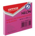 Office Products Notes autoadeziv 76 x 76 mm, 100buc/set, Office Products - roz neon (OF-14046611-13)