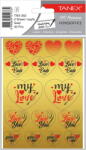 Tanex Stickere decorative, 2 file/set, TANEX Kids, inimi aurii (TX-35202)