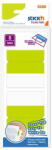 Hopax Film index autoadeziv cu tab din hartie, dubla fata, 51x72mm, 8 buc/set, Stick"n - culori asortate (HO-26093)