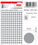 Tanex Etichete autoadezive rotunde, D 8 mm, 750 buc/set, TANEX, gri (TX-OFC-127-GY)