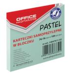 Office Products Notes autoadeziv 76 x 76 mm, 100buc/set, Office Products - verde pastel (OF-14047611-02)