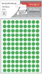Tanex Etichete autoadezive rotunde, D10 mm, 540 buc/set, TANEX, verde (TX-OFC-128-GR)