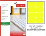 Tanex Etichete color autoadezive, 8/A4, 99.1 x 67.7mm, 25 coli/top, TANEX, galben fluorescent (TX-TW-2008-FYE)