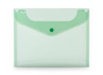 Optima prod din plastic Mapa PP protectie documente A5 landscape, inchidere cu capsa, 10/set, verde transparent (OP-5100180A5-20)