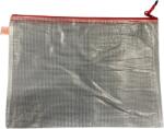 Optima - prod din plastic Mapa mesh PVC, pentru protectie documente A4, 280 microni, translucenta, cu fermoar rosu, Optima (OP-5110280A4-07)
