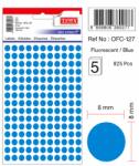 Tanex Etichete autoadezive rotunde, D 8 mm, 750 buc/set, TANEX, albastru (TX-OFC-127-BL)