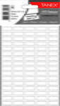 Tanex Etichete autoadezive, 7 x 19 mm, 800 buc/set, TANEX, alb (TX-OFC-103-WH)