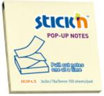 Hopax Notes autoadeziv 76 x 76 mm, cu dispenser, 100 file, Stick"n Pop-up - galben pastel (HO-21368)