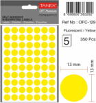 Tanex Etichete autoadezive rotunde, D13 mm, 350 buc/set, TANEX, galben (TX-OFC-129-YE)