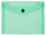 Optima - prod din plastic Mapa PP protectie documente A6 landscape, inchidere cu capsa, 10/set, Optima - verde transparent (OP-5100180A6-20)