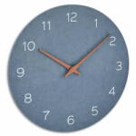 TFA Ceas silentios de precizie din lemn, analog, de perete, design minimalist, albastru, TFA 60.3054. 06 (60.3054.06)