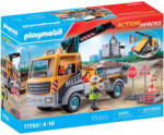Playmobil Jucarie creativa PLAYMOBIL Playmobil 71750 Action Heroes construction site truck with crane (71750)