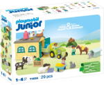 Playmobil Jucarie creativa PLAYMOBIL PLAYMOBIL 71656 Junior: Farm adventure with tractor, trailer and animal friends, construction toy (71656)
