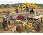 Cobble Hill Puzzle 500 Labradors from the cart, horses feel lighter G3