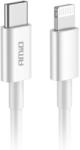 AMIO USB Type-C-Lightning adat- és töltőkábel, 20 W, 100 cm, FullLINK Amio, fehér (MS-03898.amio)