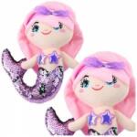 LEAN Toys Plush Mermaid Cuddly Toy Tail Sequins Two-Color Purple 28cm