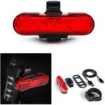  LED-es kerékpárlámpa, 4 üzemmód, USB-ről táplált, 70x20x20 mm, piros (motoledy_5904865406630)