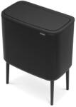 Brabantia 3 rekeszes szemetes, 3 x 11 l, matt fekete (316067)