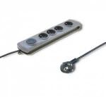 Qoltec Anti-surge bar QOLTEC 2.5M 4 SOCKETS GREY/Modern