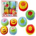 LEAN Toys Set of Soft Balls for Toddlers Colorful Fruits 4pcs