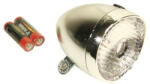 Jing Yi 1 LED-es elemes első lámpa, retro, krómozott