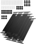 VEVOR Napkollektoros medencefűtő szett 4 darabos szett 123x310 cm HDPE szolár medencefűtő panel komplett tartozékokkal (SZOLAR_SZONYEG_WI4D001V0)