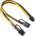 BlackBird PCI-E 6 pin - 2x8 pin tápkábel 30 cm (BH1504)