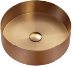 Wellis Marigold 40 Pultra tehető rozsdamentes acél mosdótál leeresztővel, szálcsiszolt rose gold WB00559 (WB00559)