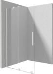 Deante Prizma Walk-in zuhanyajtó 140x195 cm átlátszó üveggel, fehér profilszín KTJ A34R (KTJ_A34R)