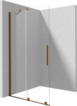 Deante Prizma Walk-in zuhanyajtó 140x195 cm átlátszó üveggel, szálcsiszolt bronz profilszín KTJ C34R (KTJ_C34R)