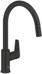 GROHE QuickFix StartEdge egykaros konyhai csaptelep elfordítható kifolyóval, matt fekete 305502430 (305502430)