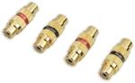 Phonocar 046702 RCA toldó aljzat-aljzat, 4 db-os csomag, univerzális koaxiális csatlakozó (046702)