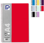 PAPERLAND Caiet cu spirala A4, 80 file, velin, coperta plastic, PAPERLAND PP400 mov