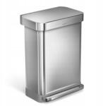 simplehuman - Pedálos Szemeteskosár Zsáktartó Zsebbel 55L Acél (CW2023)