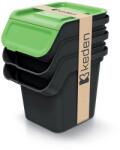 KEDEN Set de coșuri pentru colectare selectivă 3×20 l cu filtru de cărbune activ KEDEN KADDI Cos de gunoi