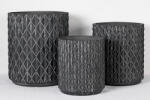 Rhombara Noir I Design virágtartó RHOMBARA NOIR I. fekete Készlet