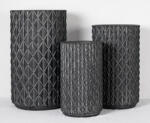 Rhombara Noir Ii Design virágtartó RHOMBARA NOIR II. fekete L