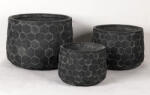 Hexara Noir I Design virágtartó HEXARA NOIR I. fekete Készlet