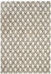  BROOKLYN, fekete-bézs, geometriai mintás, bársonyos felületű, kézi szövésű prémium szőnyeg 200x300 cm