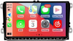 MKD Navigatie Android 13 cu 4GB RAM pt VW Golf 5 6 Passat B6 B7 CC Tiguan Touran Polo Caddy Jetta T5 Eos Skoda Octavia Superb Seat Leon, Ecran 9 inch IPS, Carplay, Slot sim 4G, Procesor Octa (NA-C2565)