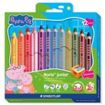 STAEDTLER Színes ceruza készlet, hatszögletű, jumbo, STAEDTLER „Noris® junior 140", Peppa malac, 12 szín (TS140C12L1) - officesprint