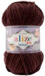 alize Velluto 933 - bordós-barna (zsenília fonal, 100g, 68m) (v933)